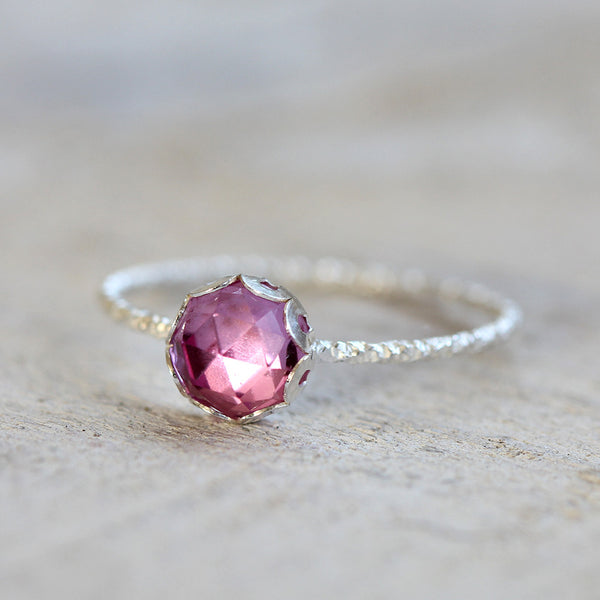 Sapphire gemstone ring pink gemstone ring