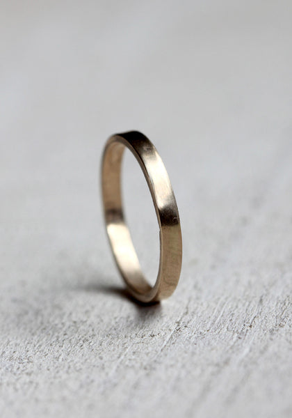 Gold wedding ring 14k gold woman's simple wedding band