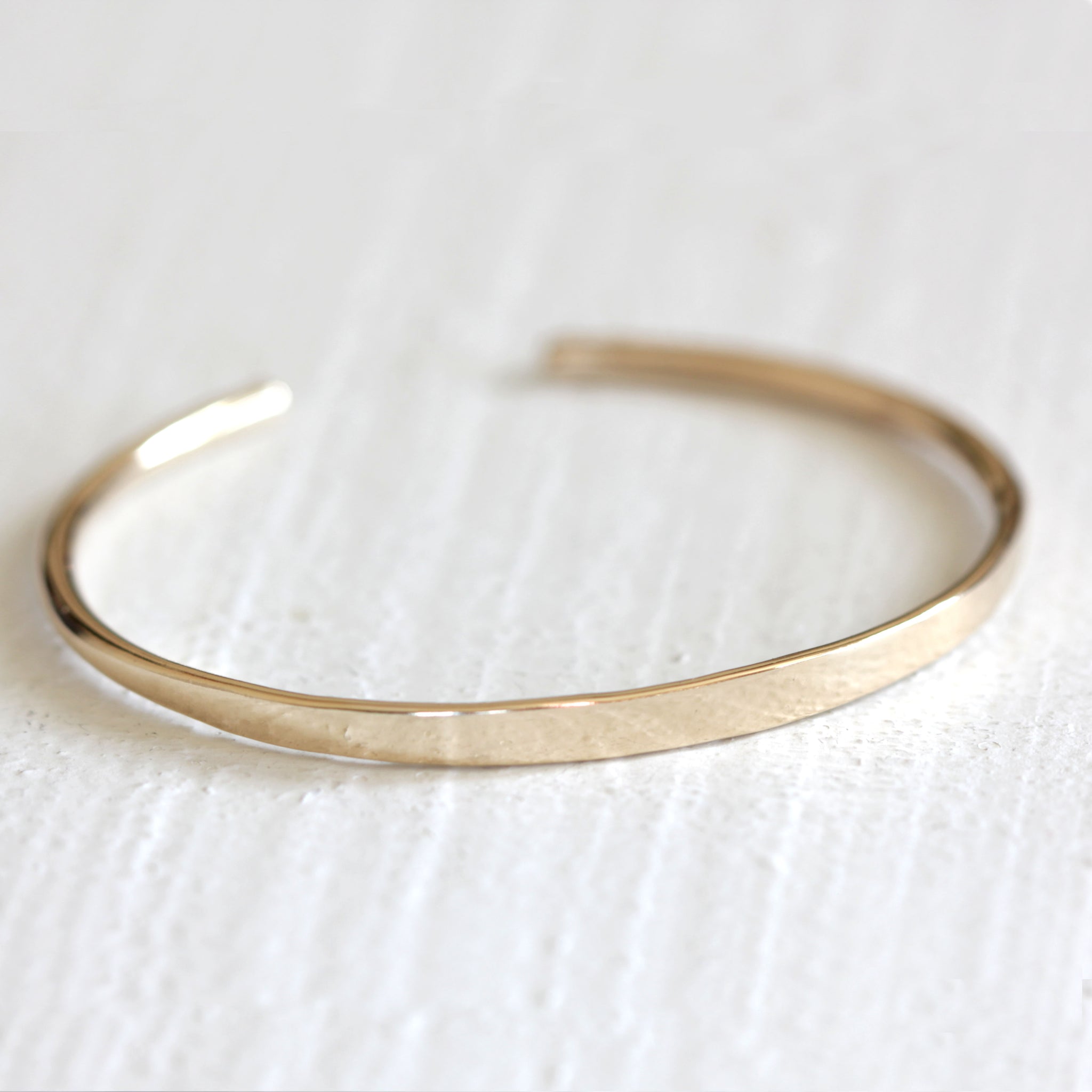 14k and 18k solid gold bracelet cuff with personalization