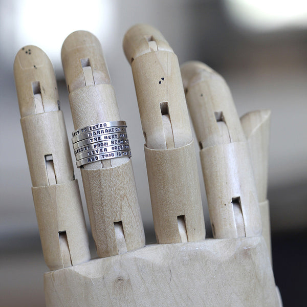 Personalized stacking rings sterling silver