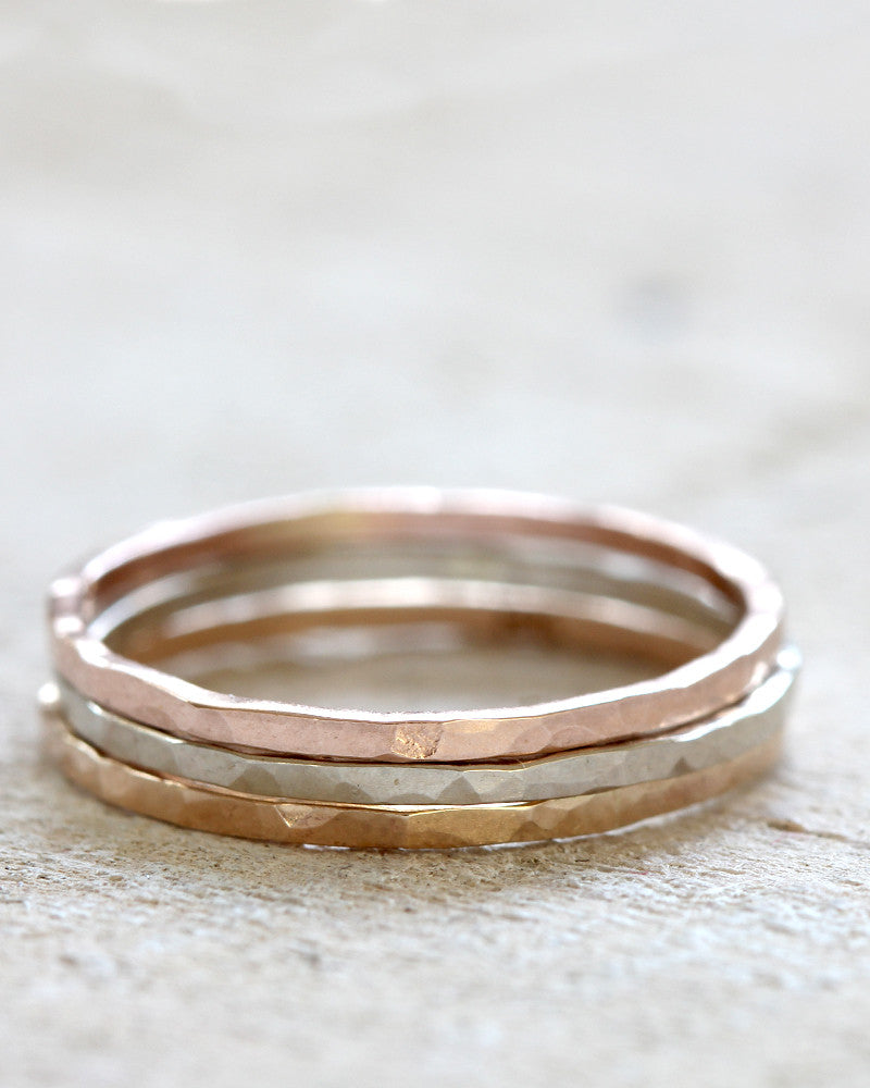HONEYCAT Hammered Marigold Wrap Ring - Adjustable Gold, Rose Gold & Silver