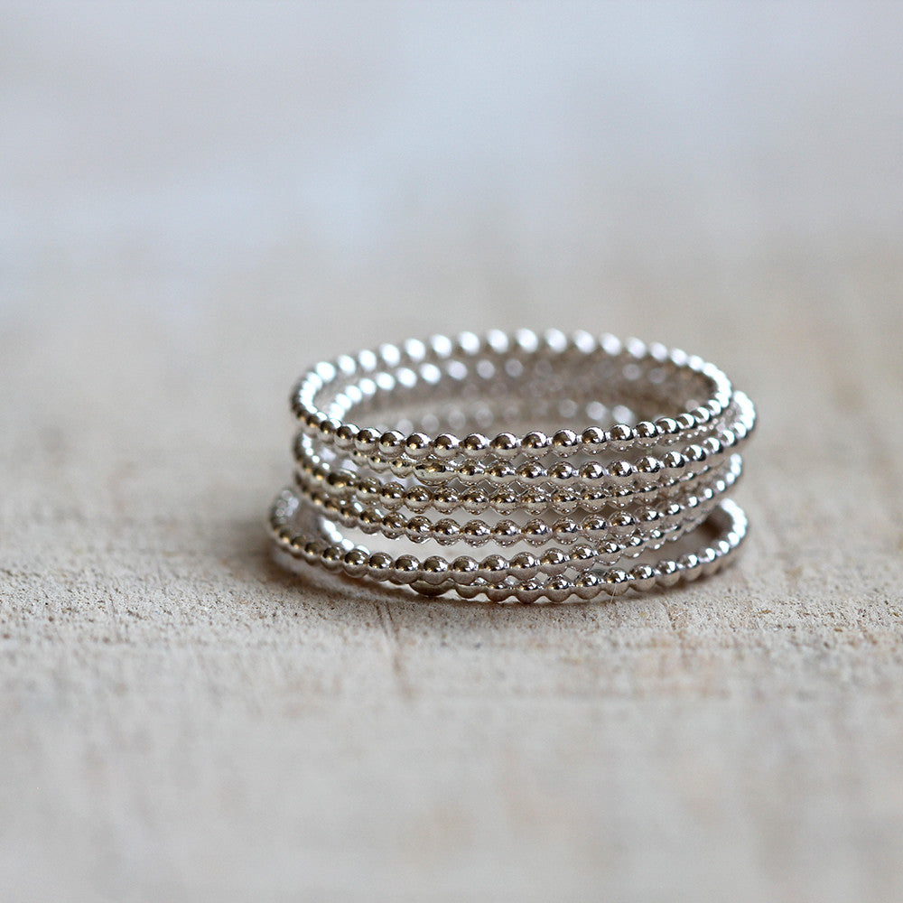 Bead wire stacking rings – Praxis Jewelry