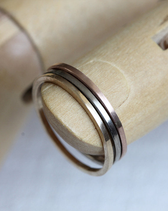 Solid gold stacking rings - 14k gold – Praxis Jewelry
