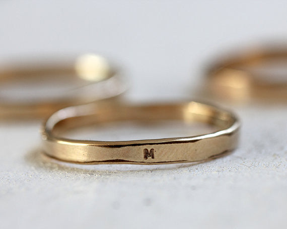 Organic shaped 14k gold ring