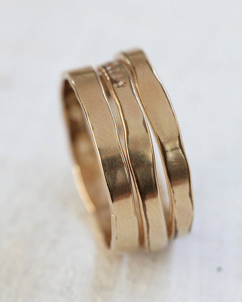Organic shaped 14k gold ring