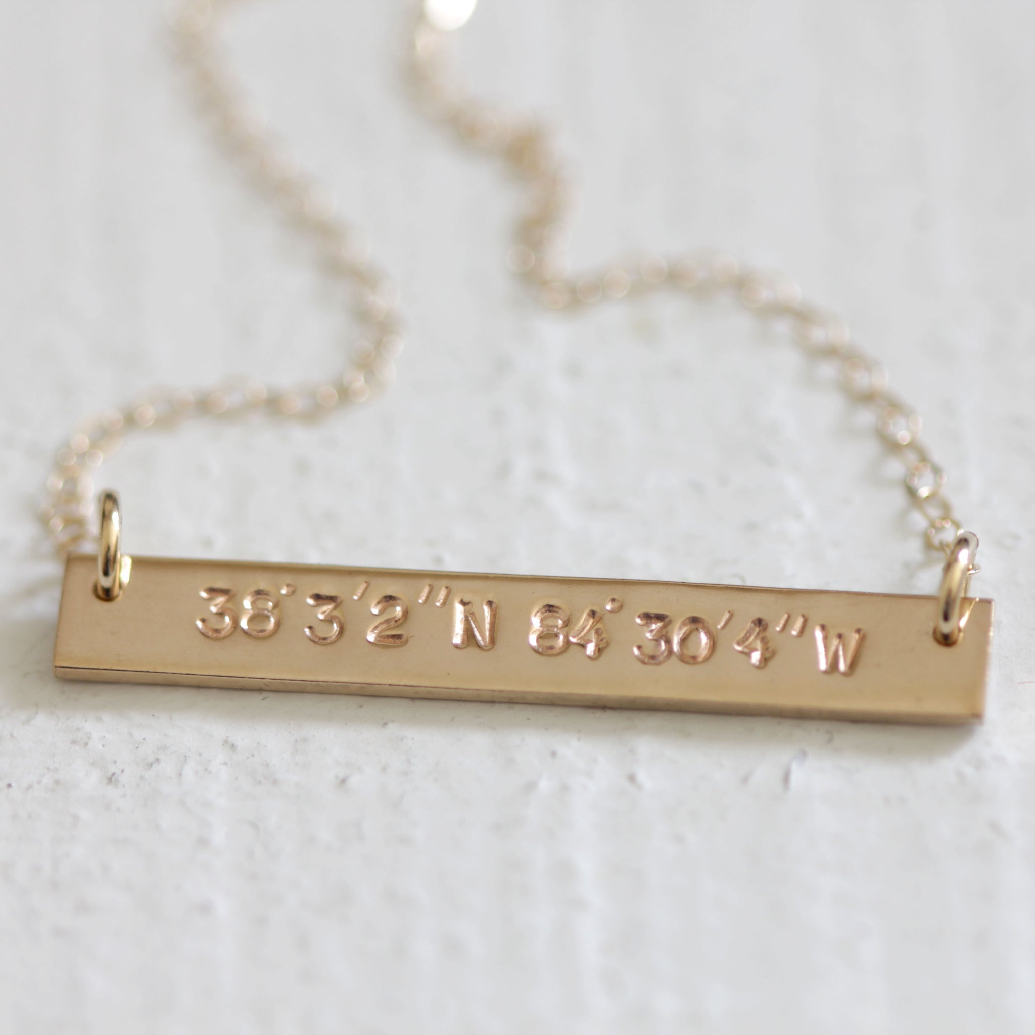 Lat on sale long necklace