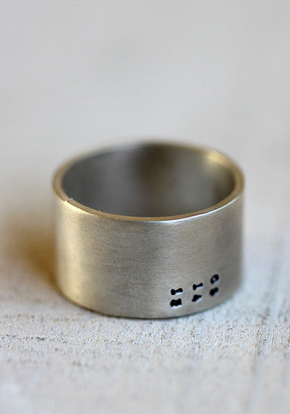 Men's personalized ring important date ring