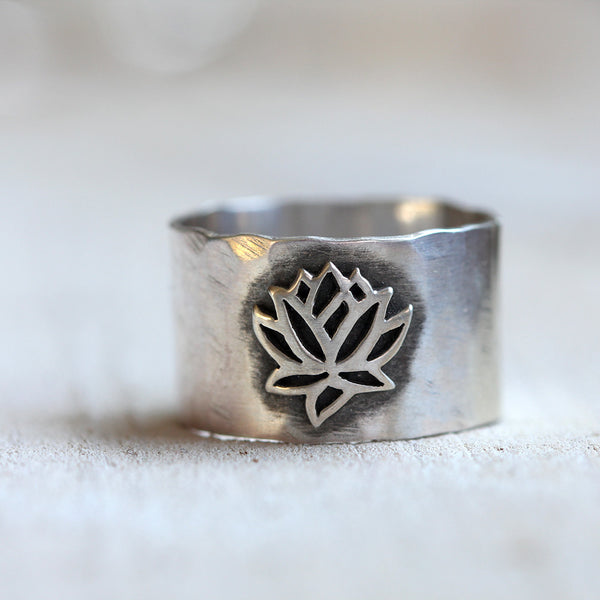 Yoga jewelry lotus ring