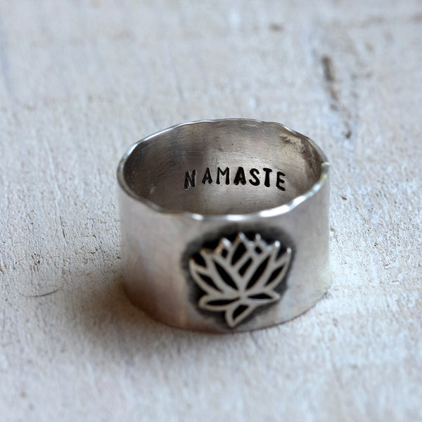 Yoga jewelry lotus ring