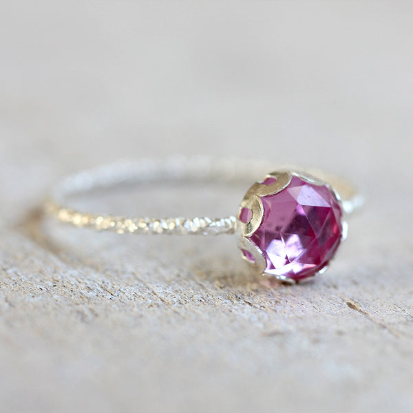 Sapphire gemstone ring pink gemstone ring