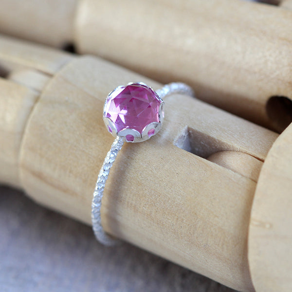 Sapphire gemstone ring pink gemstone ring