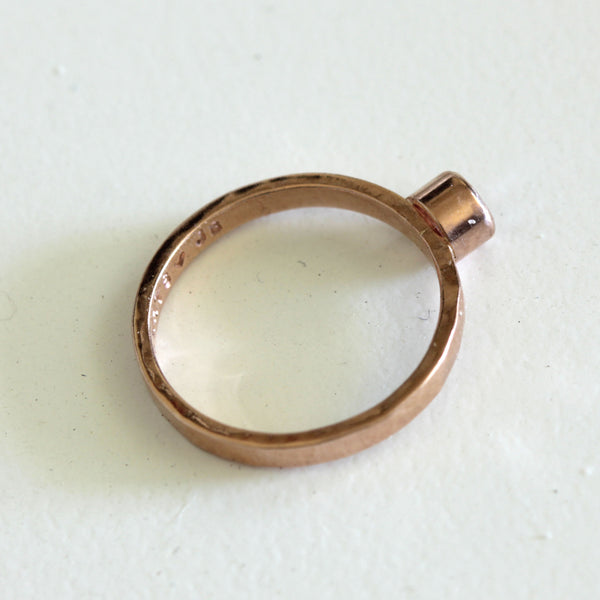 14k Hammered rose gold Morganite engagement ring
