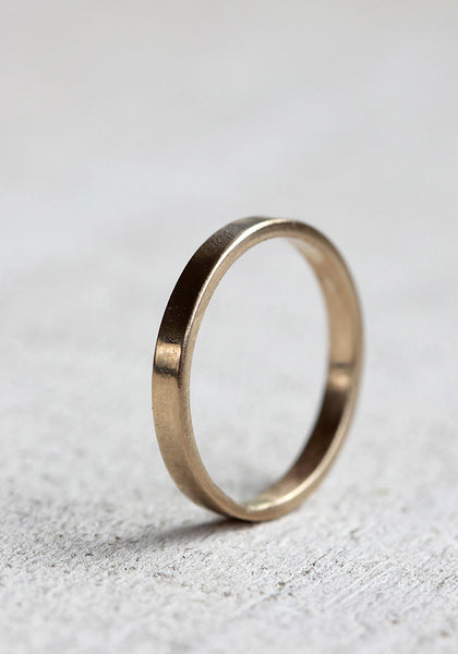 Gold wedding ring 14k gold woman's simple wedding band