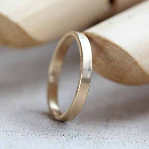 Gold wedding ring 14k gold woman's simple wedding band