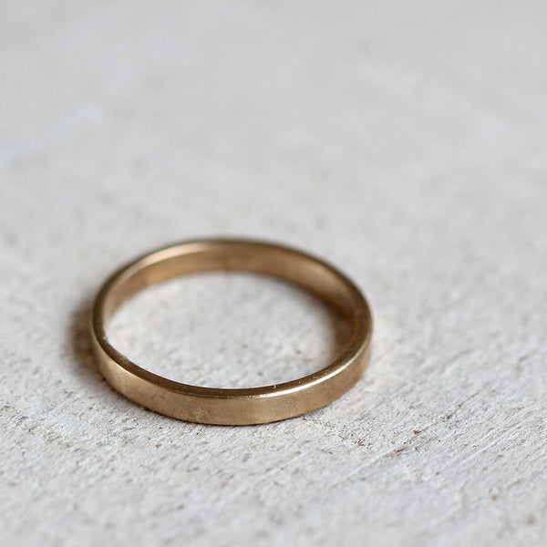 Gold wedding ring 14k gold woman's simple wedding band