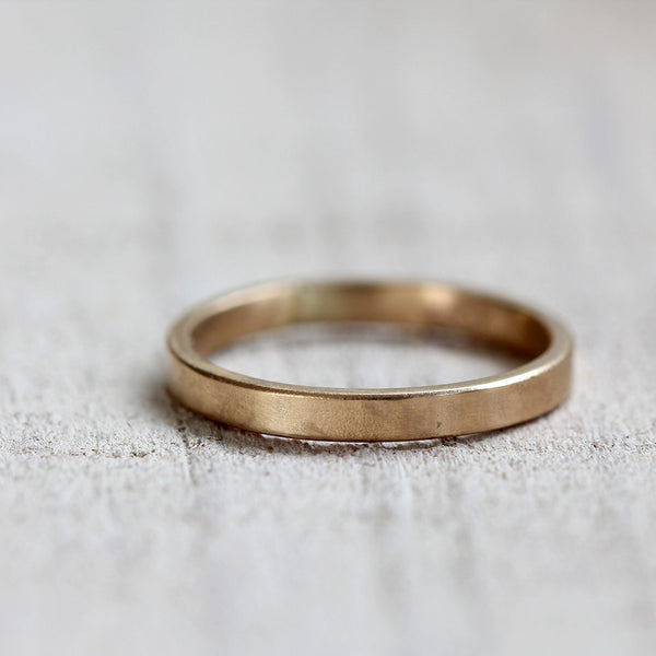 Gold wedding ring 14k gold woman's simple wedding band