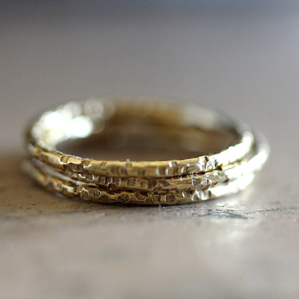 14k Gold Textured Ring