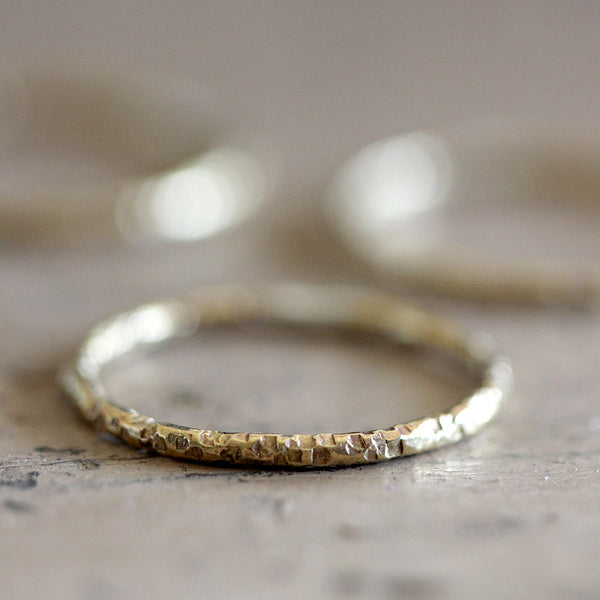 14k Gold Textured Ring