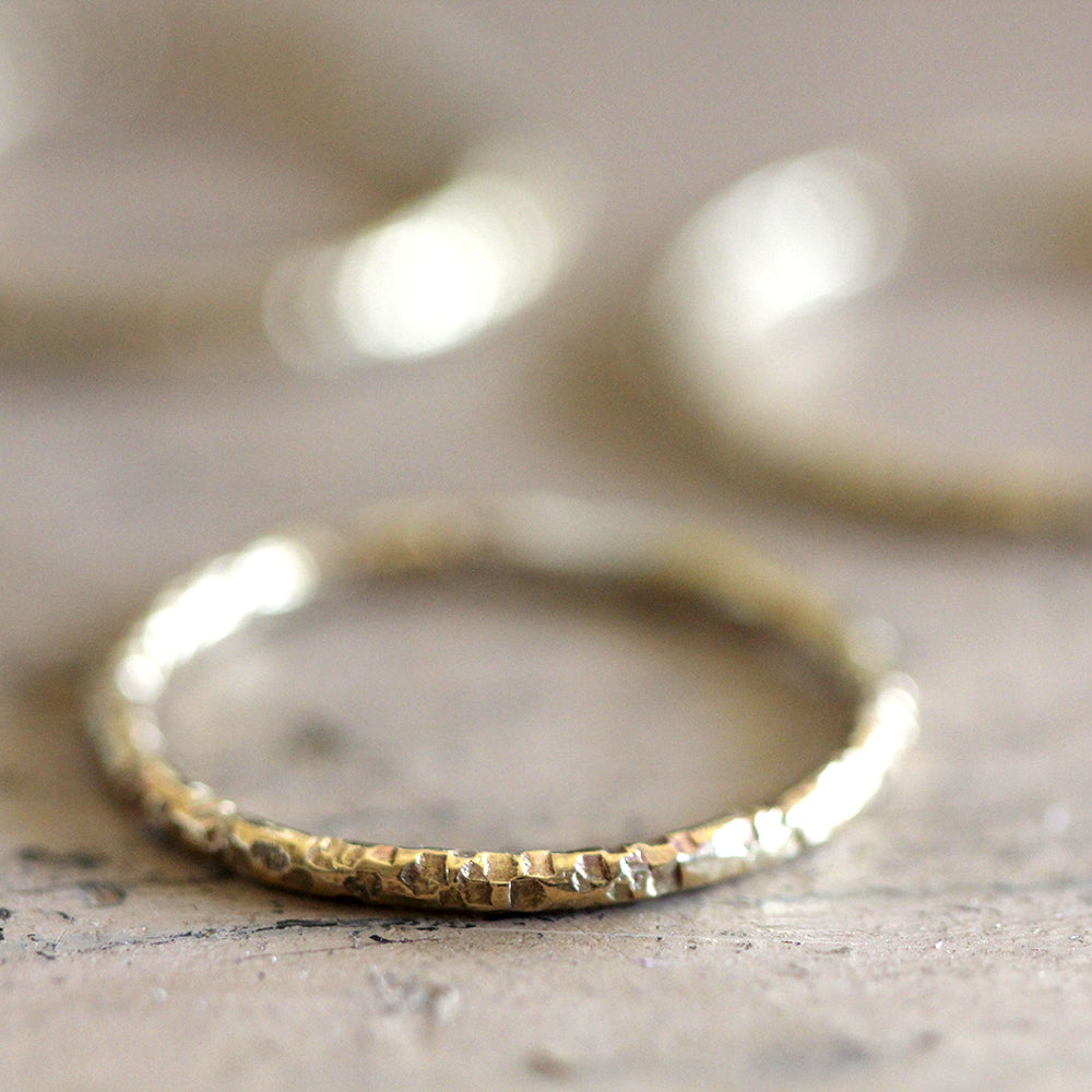 14k Gold Textured Ring