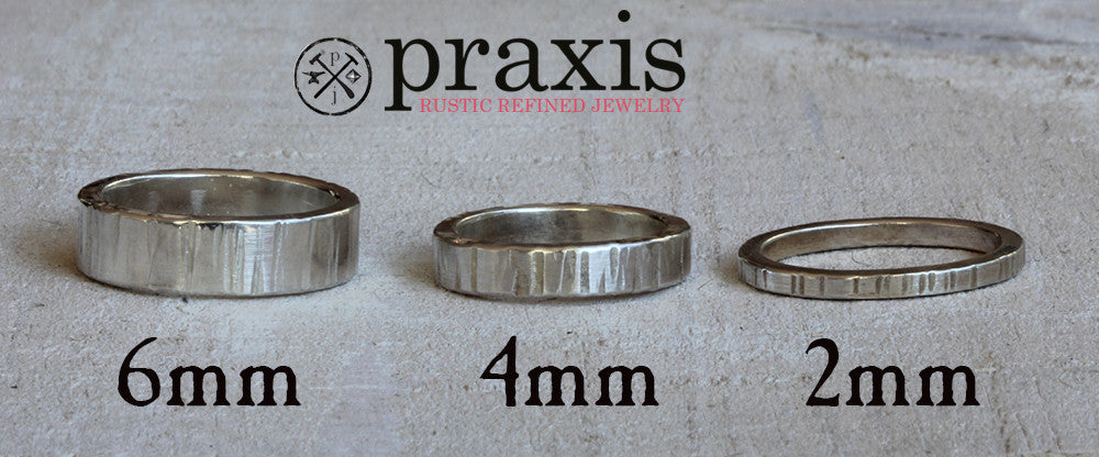 Sterling silver wood grain ring – Praxis Jewelry