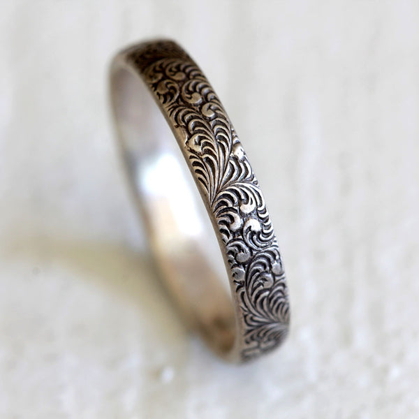 Fern ring - sterling silver botanical ring