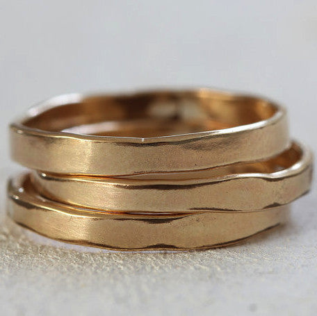 Organic shaped 14k gold ring